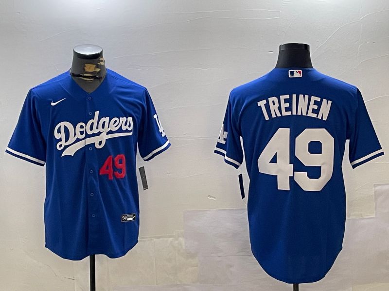 Men Los Angeles Dodgers 49 Treinen Blue Game 2024 Nike MLB Jersey style 23